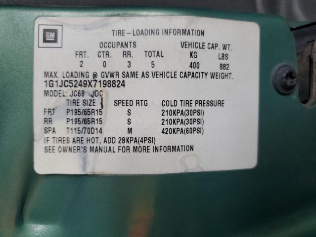 1999 Chevrolet Cavalier VIN: 1G1JC5249X7198824 Lot: 59084344