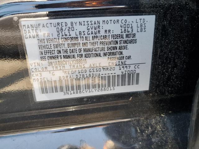 2020 Nissan Sentra Sv VIN: 3N1AB8CV1LY288015 Lot: 59829104