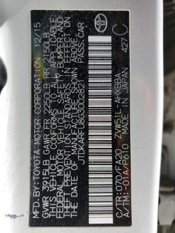 2016 Toyota Prius VIN: JTDKARFU8G3002821 Lot: 57690664