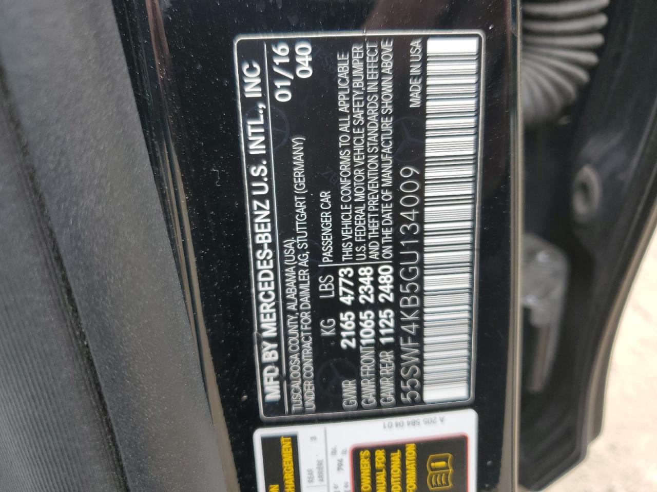 55SWF4KB5GU134009 2016 Mercedes-Benz C 300 4Matic