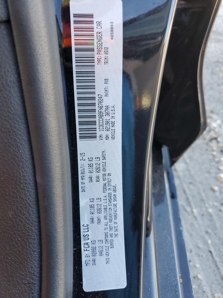 Lot #2986346182 2015 CHRYSLER 200 LIMITE