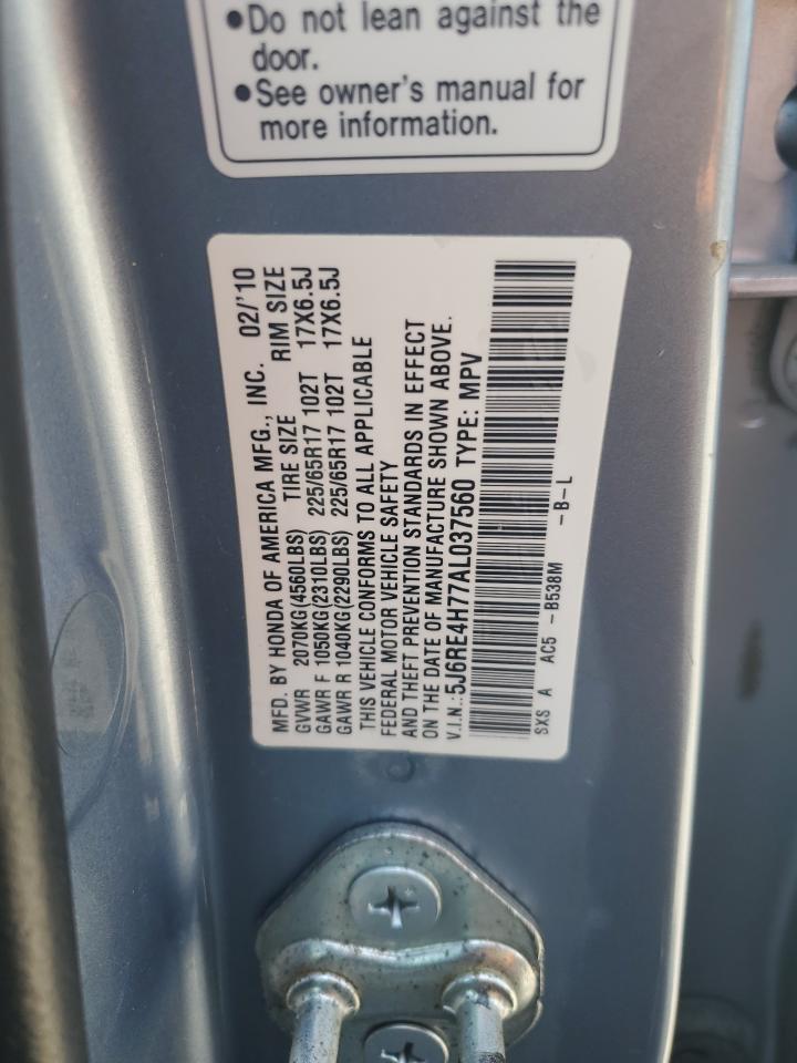 5J6RE4H77AL037560 2010 Honda Cr-V Exl
