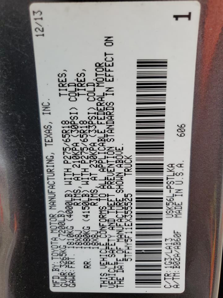 5TFHY5F11EX355525 2014 Toyota Tundra Crewmax Limited