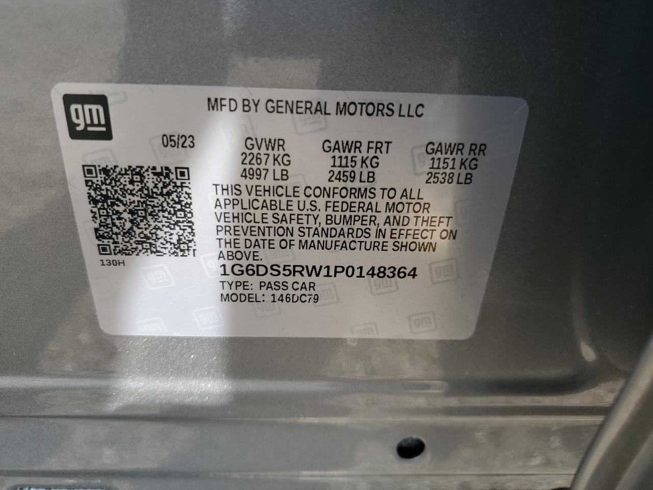 1G6DS5RW1P0148364 2023 Cadillac Ct5 Premium Luxury