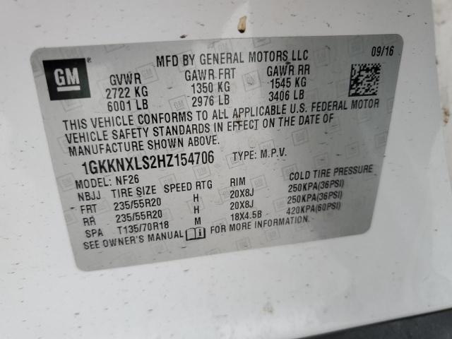 2017 GMC Acadia Denali VIN: 1GKKNXLS2HZ154706 Lot: 57951124