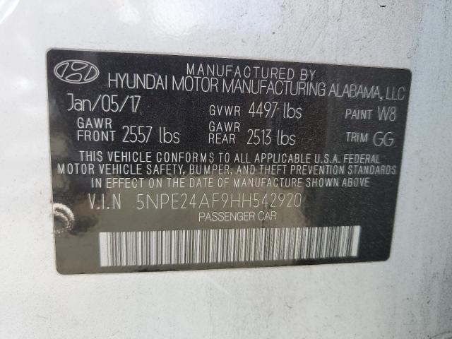 5NPE24AF9HH542920 2017 HYUNDAI SONATA - Image 12