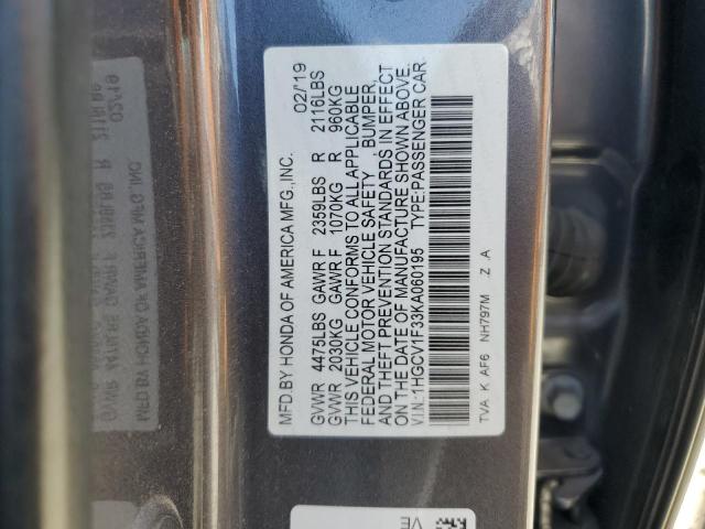 1HGCV1F33KA060195 2019 Honda Accord Sport