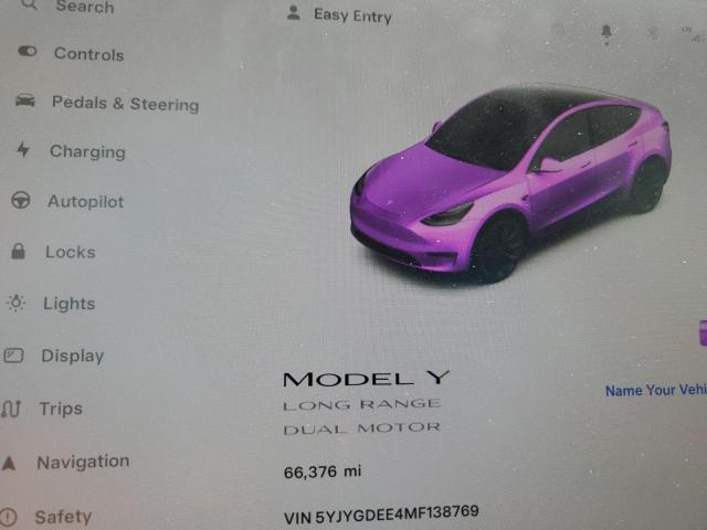 2021 Tesla Model Y VIN: 5YJYGDEE4MF138769 Lot: 57259864