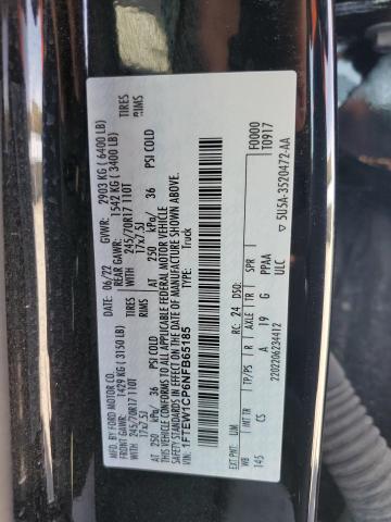 2022 Ford F150 Supercrew VIN: 1FTEW1CP6NFB65185 Lot: 60421474