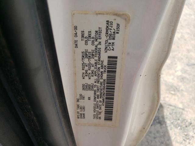 2000 Toyota Tacoma Xtracab VIN: 4TAWN72N2YZ664896 Lot: 59918684