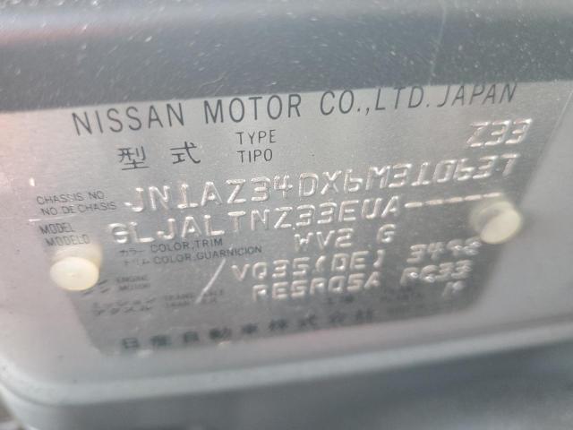 2006 Nissan 350Z Coupe VIN: JN1AZ34DX6M310637 Lot: 56461984