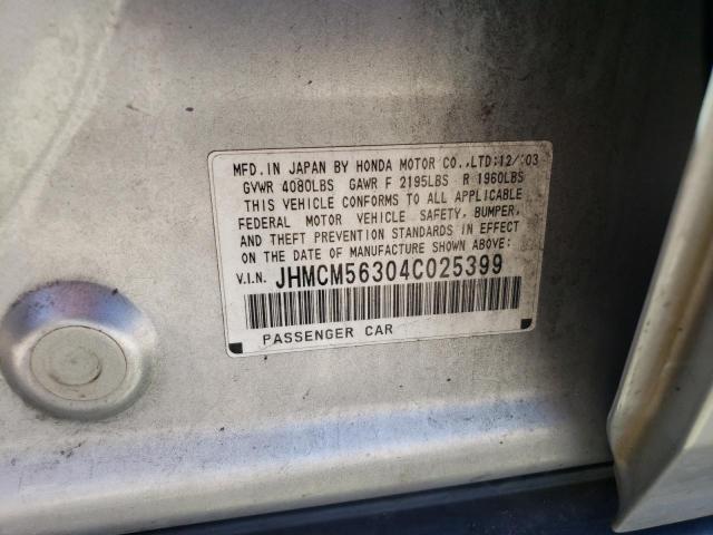 2004 Honda Accord Lx VIN: JHMCM56304C025399 Lot: 57787204