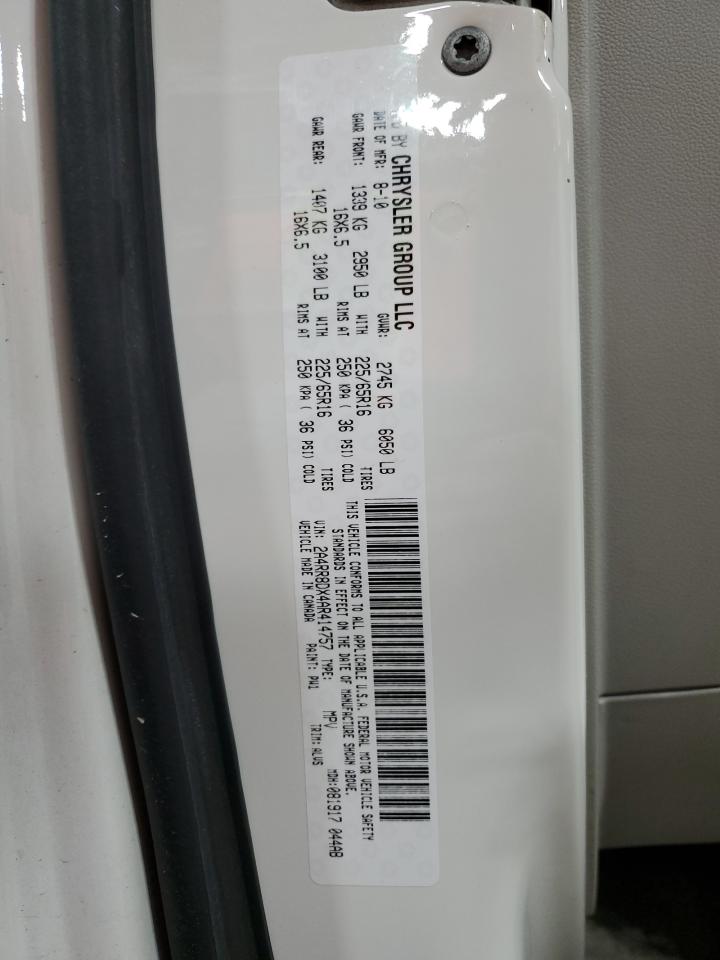 2A4RR8DX4AR414757 2010 Chrysler Town & Country Touring Plus