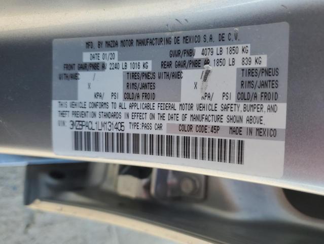 2020 Mazda 3 Select VIN: 3MZBPACL1LM131405 Lot: 60812254