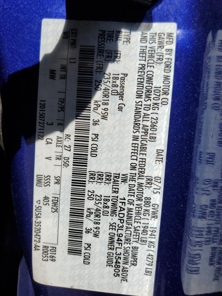 1FADP3L94FL354805 2015 Ford Focus St