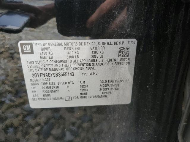 2011 Cadillac Srx Luxury Collection VIN: 3GYFNAEY9BS565143 Lot: 60573634