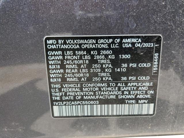 2023 Volkswagen Atlas Se VIN: 1V2LP2CA5PC550603 Lot: 56923634