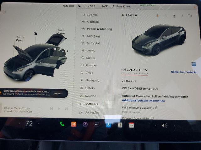 2021 Tesla Model Y VIN: 5YJYGDEF1MF211802 Lot: 60247494