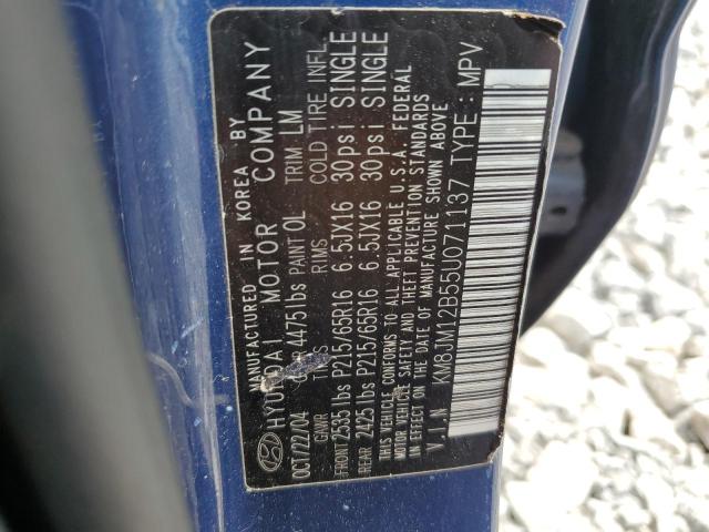 2005 Hyundai Tucson Gl VIN: KM8JM12B55U071137 Lot: 59324234