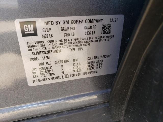 2021 Chevrolet Trailblazer Activ VIN: KL79MSSL3MB169614 Lot: 57599614