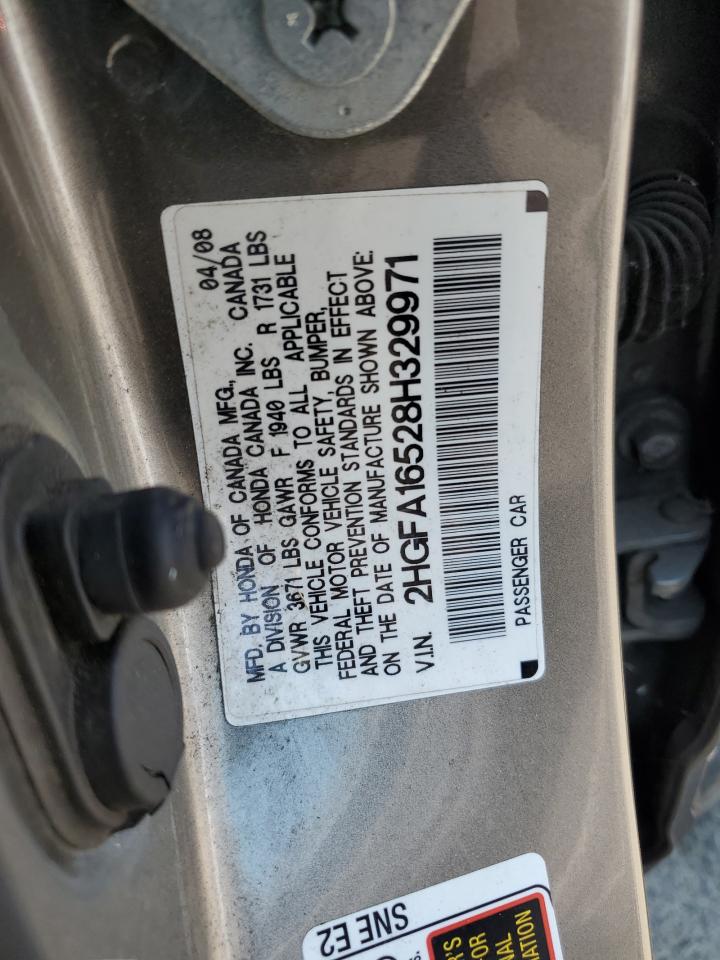 2HGFA16528H329971 2008 Honda Civic Lx