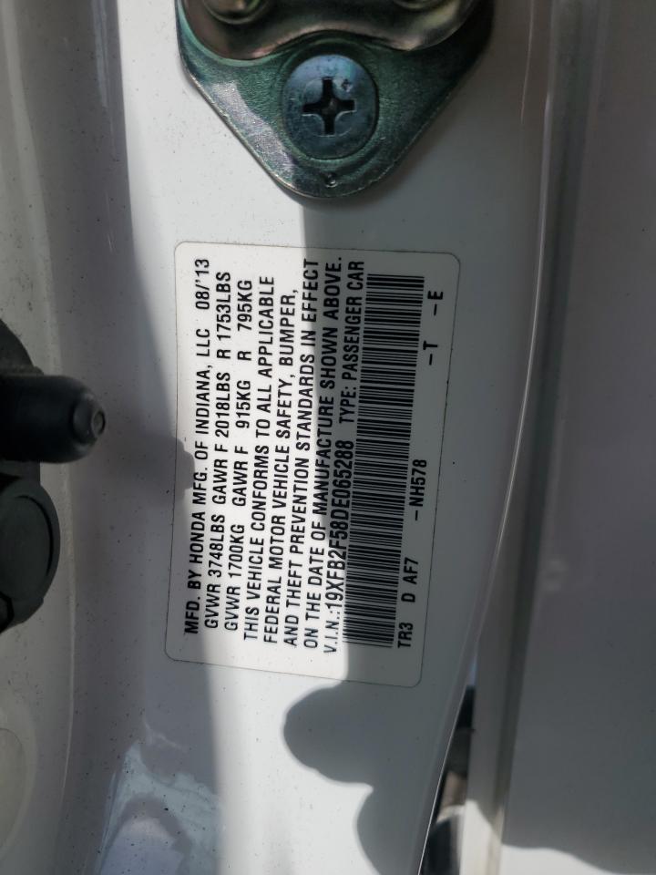 19XFB2F58DE065288 2013 Honda Civic Lx