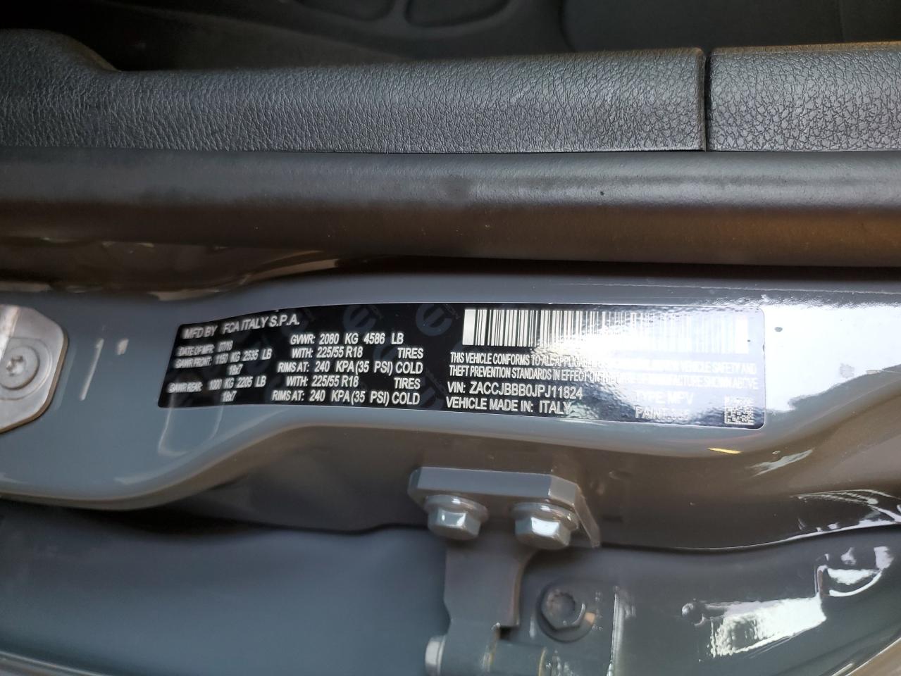 ZACCJBBB0JPJ11824 2018 Jeep Renegade Latitude