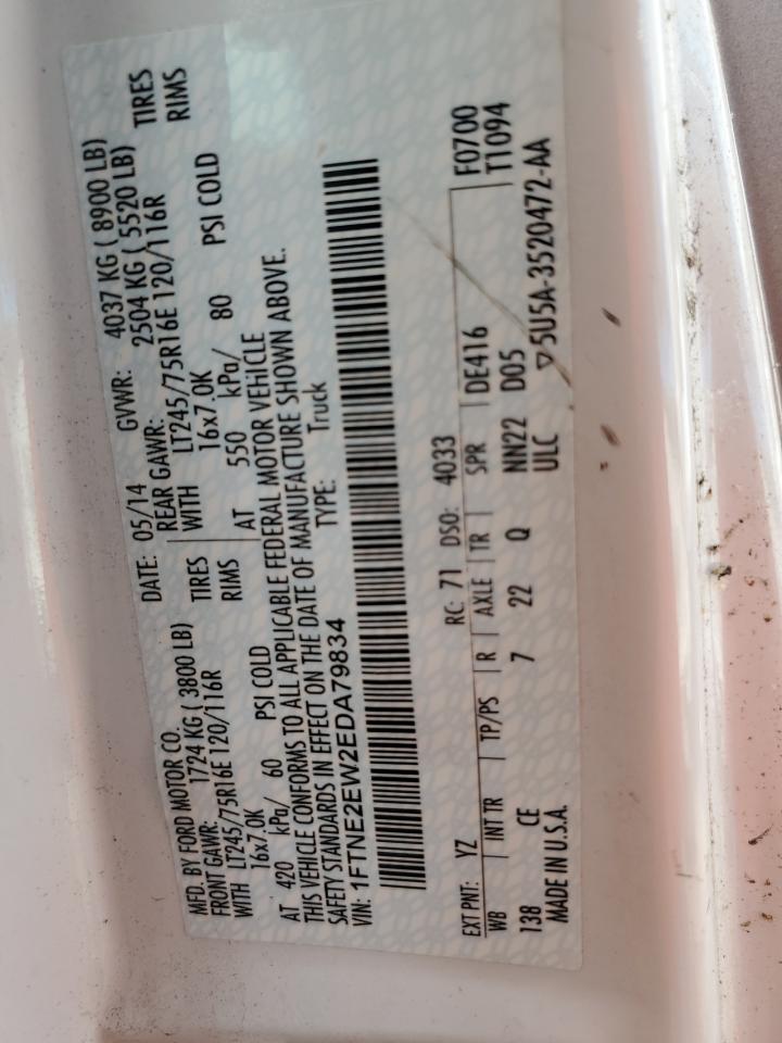 1FTNE2EW2EDA79834 2014 Ford Econoline E250 Van