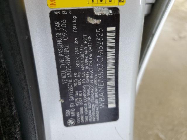 2007 BMW 530 I VIN: WBANE735X7CM52325 Lot: 57146514