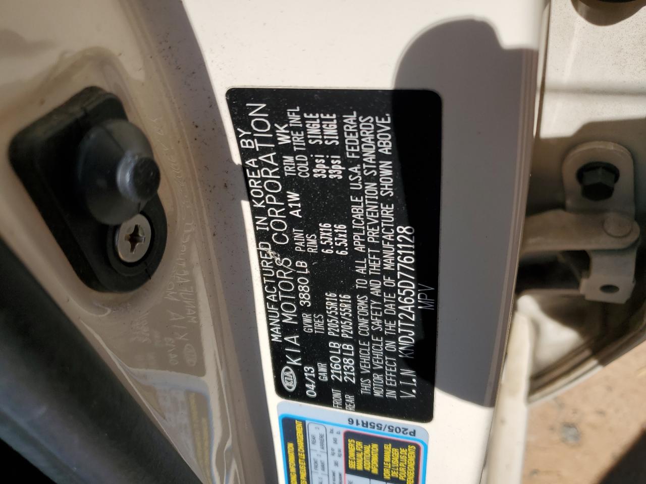 KNDJT2A65D7761128 2013 Kia Soul +