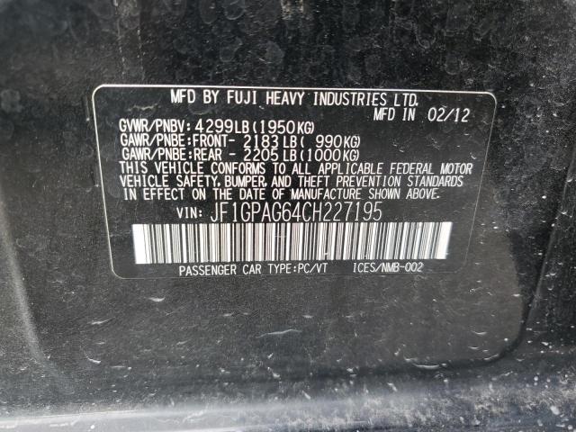 2012 Subaru Impreza Limited VIN: JF1GPAG64CH227195 Lot: 54846064