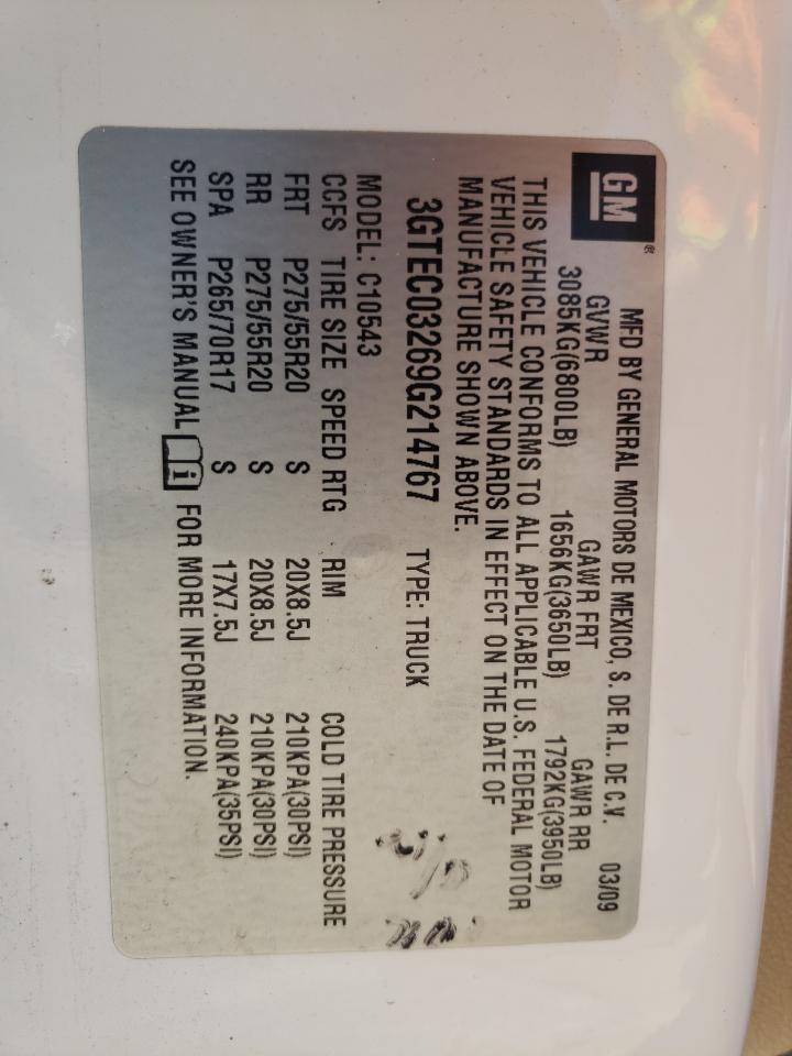 3GTEC03269G214767 2009 GMC Sierra C1500 Denali