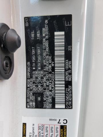 2017 Toyota 4Runner Sr5/Sr5 Premium VIN: JTEBU5JR9H5430014 Lot: 59464704