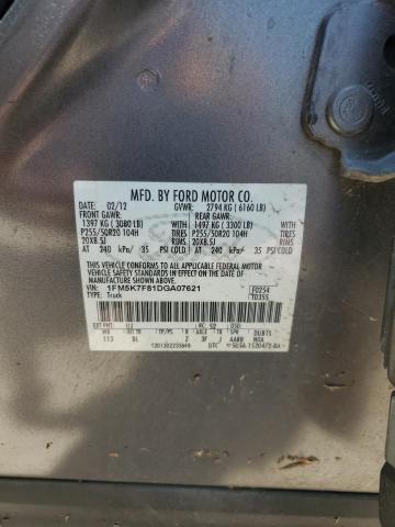 2013 Ford Explorer Limited VIN: 1FM5K7F81DGA07621 Lot: 57940634