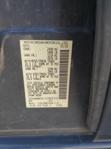 2010 Nissan Xterra Off Road VIN: 5N1AN0NW7AC520551 Lot: 58871024