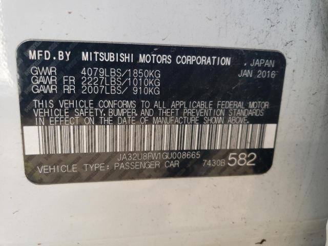 2016 MITSUBISHI LANCER GT JA32U8FW1GU008665