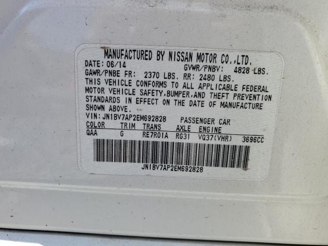 2014 Infiniti Q50 Base VIN: JN1BV7AP2EM692828 Lot: 58489524