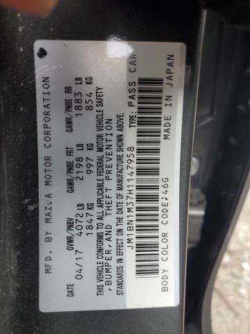 2017 Mazda 3 Grand Touring VIN: JM1BN1M37H1147958 Lot: 56942024