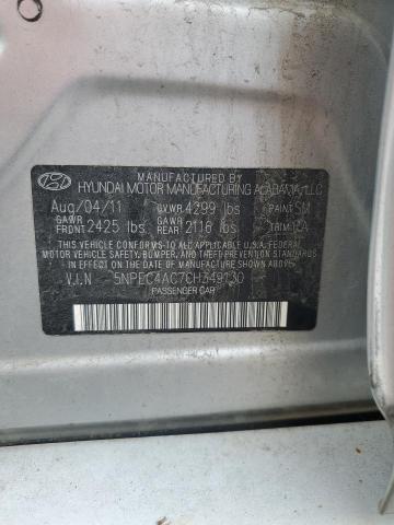 2012 Hyundai Sonata Se VIN: 5NPEC4AC7CH349130 Lot: 60502834