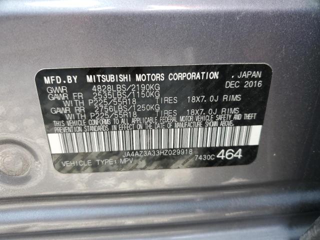 JA4AZ3A33HZ029918 2017 MITSUBISHI OUTLANDER - Image 12