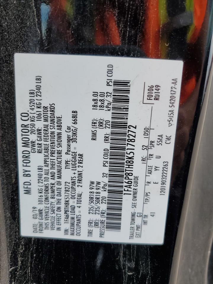 1FA6P8TH8K5178272 2019 Ford Mustang