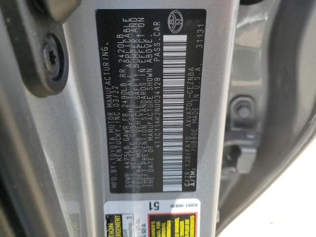 4T1C11AK2NU034128 2022 TOYOTA CAMRY - Image 13