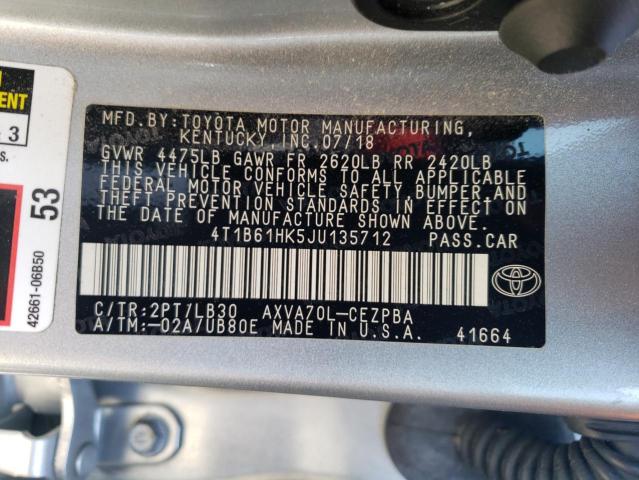 2018 TOYOTA CAMRY XSE - 4T1B61HK5JU135712