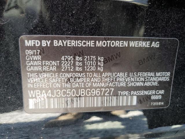 VIN WBA4J3C50JBG96727 2018 BMW 4 Series, 430XI Gran... no.13