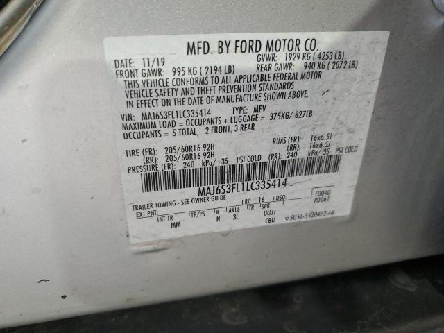 2020 Ford Ecosport S VIN: MAJ6S3FL1LC335414 Lot: 58202314