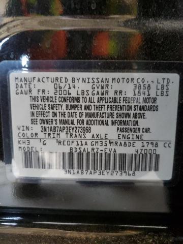 2014 Nissan Sentra S VIN: 3N1AB7AP3EY273968 Lot: 59901344