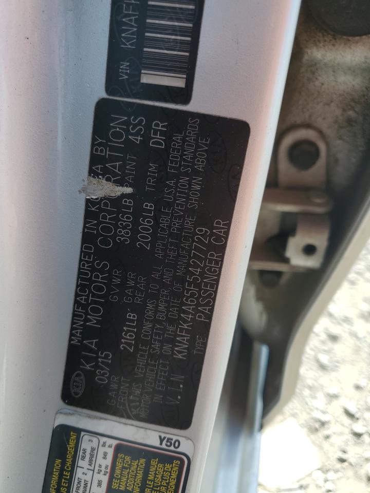 KNAFK4A65F5427729 2015 Kia Forte Lx