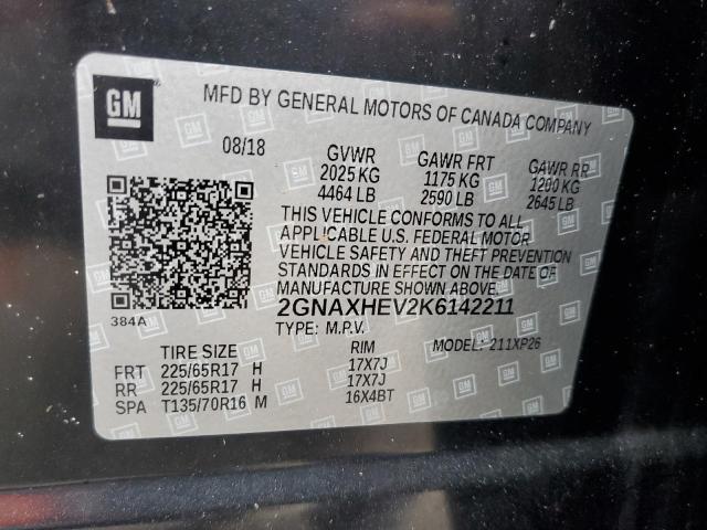 2GNAXHEV2K6142211 2019 CHEVROLET EQUINOX - Image 14