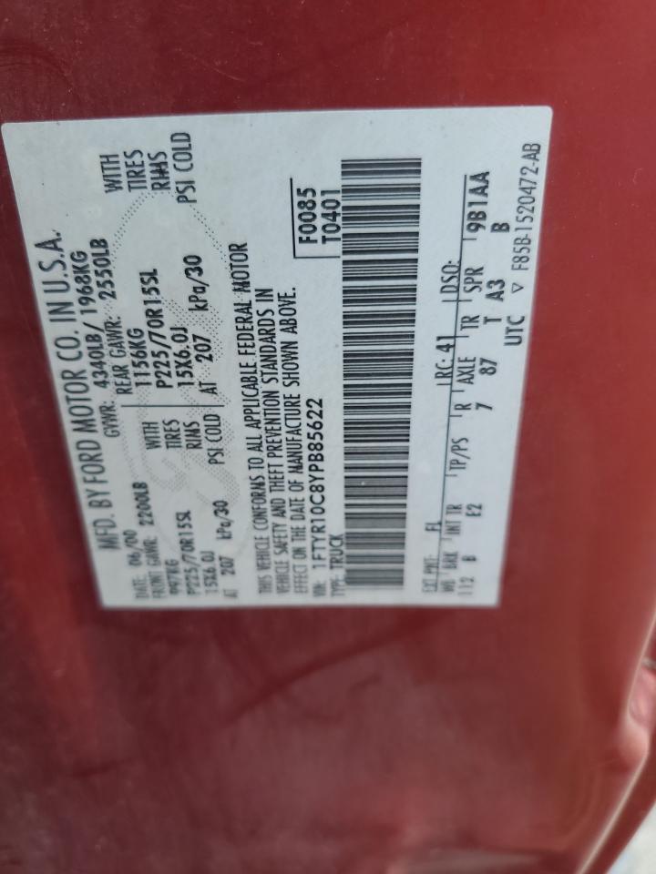 1FTYR10C8YPB85622 2000 Ford Ranger