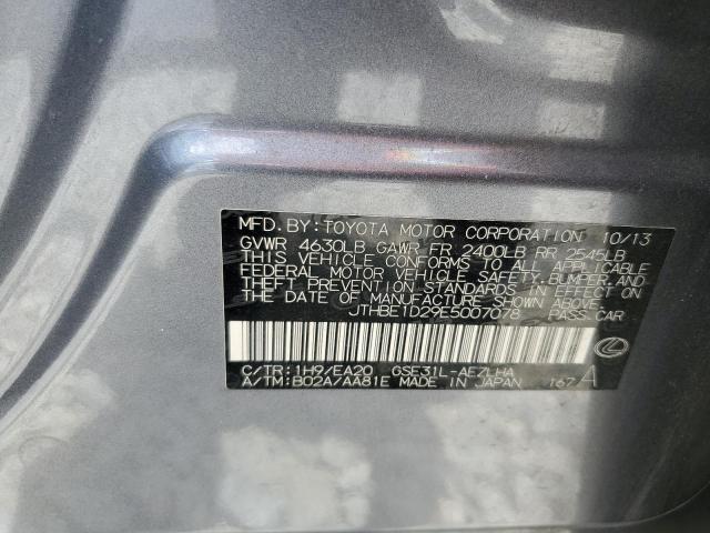 2014 Lexus Is 350 VIN: JTHBE1D29E5007078 Lot: 60803814